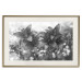 Wall Poster Silver Bouquet - black and white composition with flowers on a glossy background 118423 additionalThumb 19