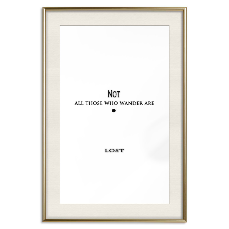 Wall Poster Wanderer's Quote - black English texts and a dot on a white background 122823 additionalImage 19
