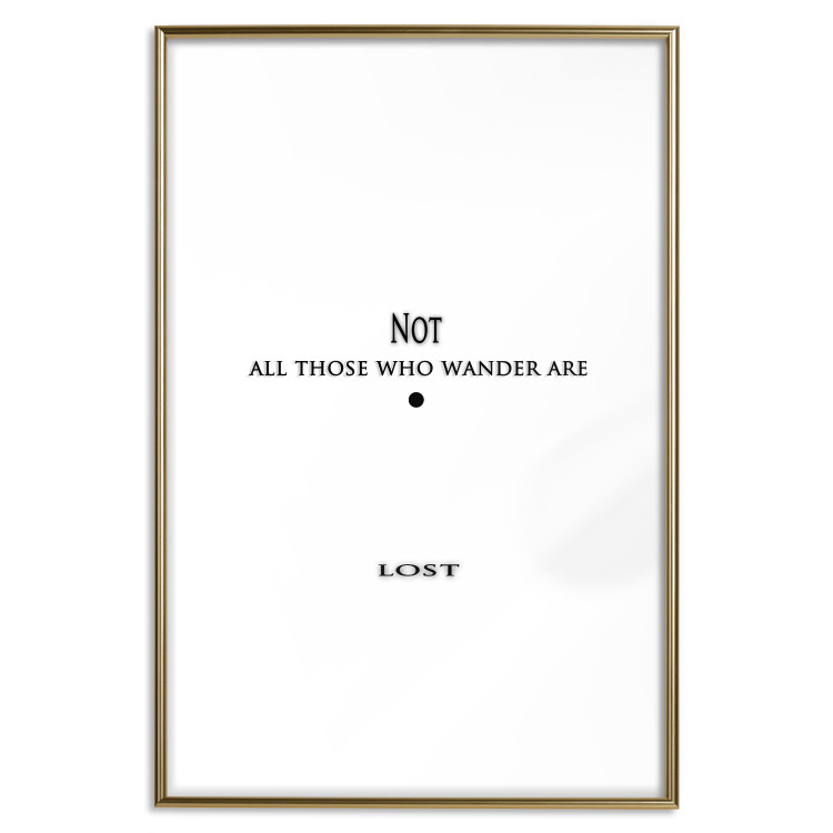Wall Poster Wanderer's Quote - black English texts and a dot on a white background 122823 additionalImage 20