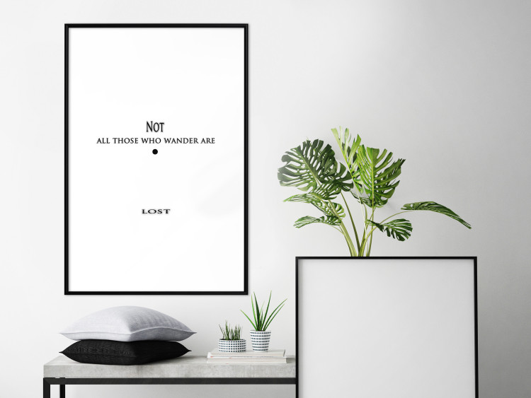 Wall Poster Wanderer's Quote - black English texts and a dot on a white background 122823 additionalImage 5