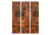 Room Divider Brick Shadow - texture of orange bricks with dark spots 123023 additionalThumb 3