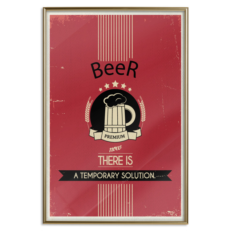 Wall Poster Premium Beer - English captions and beer illustration on red background 123623 additionalImage 20