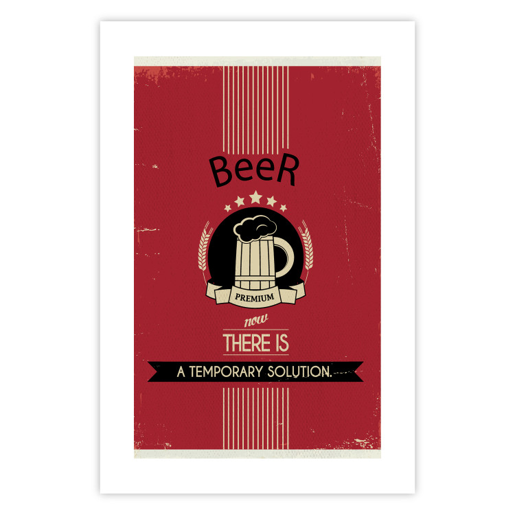 Wall Poster Premium Beer - English captions and beer illustration on red background 123623 additionalImage 25