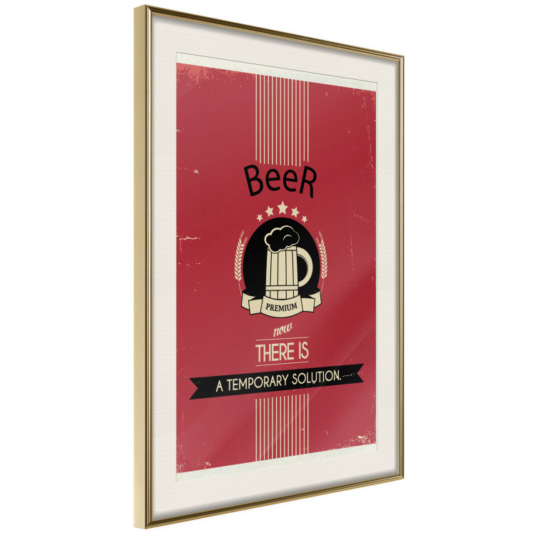 Wall Poster Premium Beer - English captions and beer illustration on red background 123623 additionalImage 2