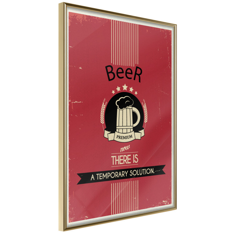 Wall Poster Premium Beer - English captions and beer illustration on red background 123623 additionalImage 12