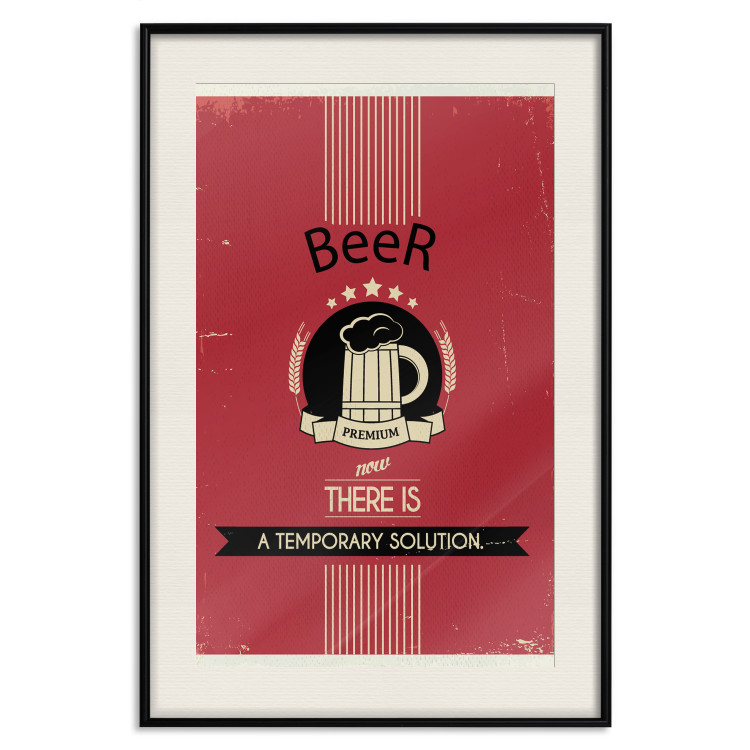 Wall Poster Premium Beer - English captions and beer illustration on red background 123623 additionalImage 18