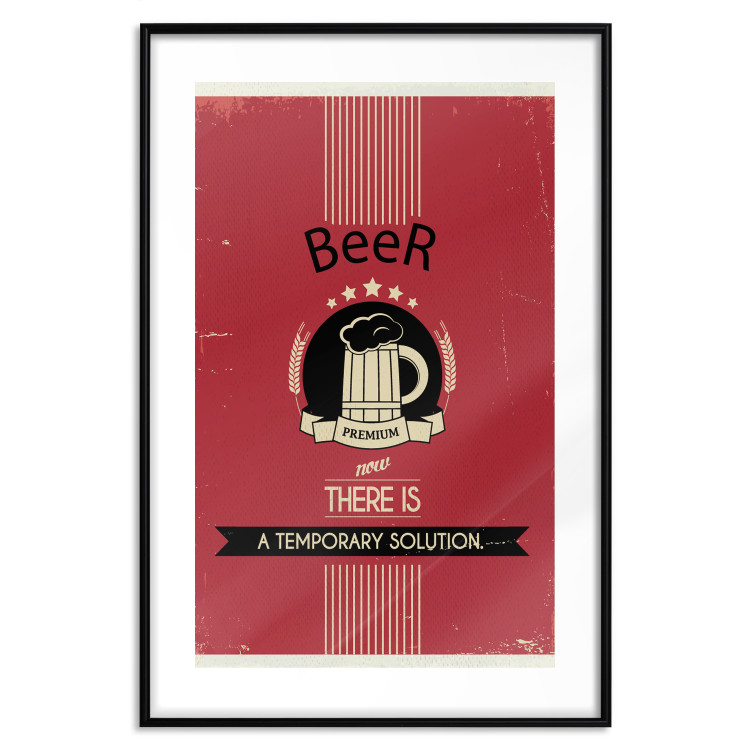Wall Poster Premium Beer - English captions and beer illustration on red background 123623 additionalImage 17