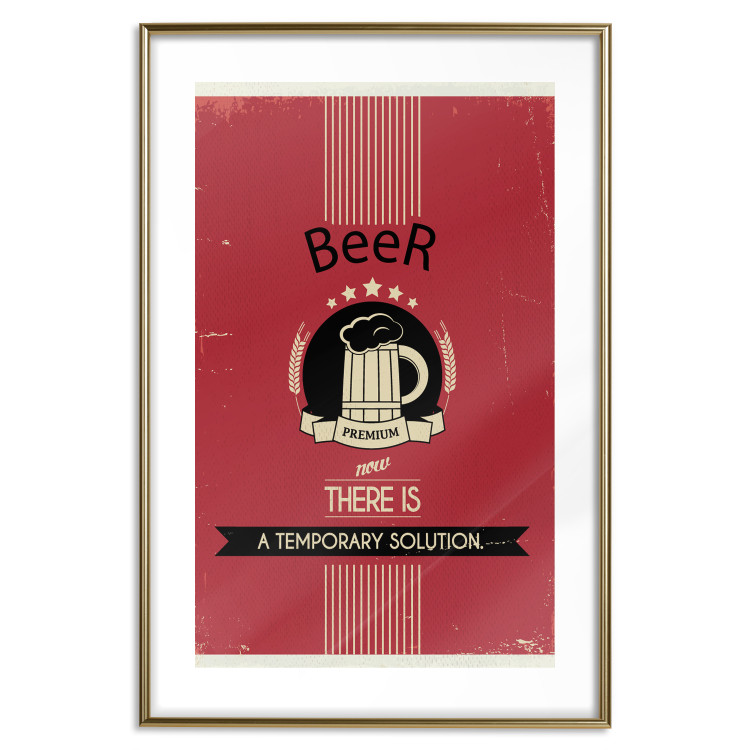 Wall Poster Premium Beer - English captions and beer illustration on red background 123623 additionalImage 16