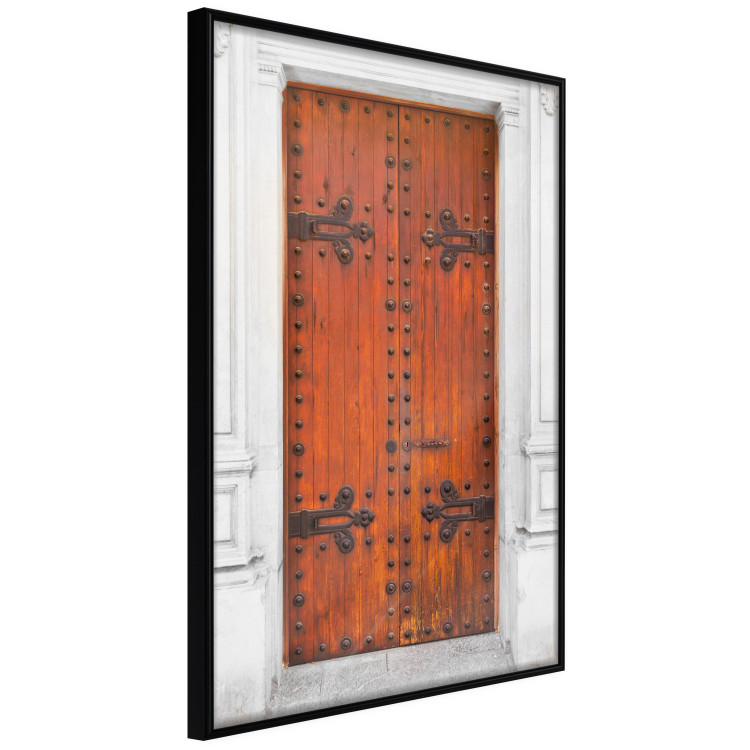 Wall Poster Mysterious Doors - architectural wooden gates in white building 123923 additionalImage 9