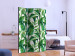 Room Separator Tropical Paradise (3-piece) - green exotic plants and white background 124323 additionalThumb 2
