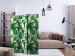 Room Separator Tropical Paradise (3-piece) - green exotic plants and white background 124323 additionalThumb 4