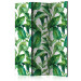 Room Separator Tropical Paradise (3-piece) - green exotic plants and white background 124323