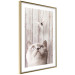 Poster Feline Nature - gray cat and flying butterfly on wooden planks 126223 additionalThumb 6