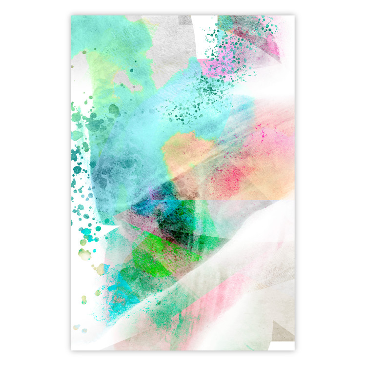 Wall Poster Watercolor Mosaic - colorful composition of abstraction in watercolor motif 127523