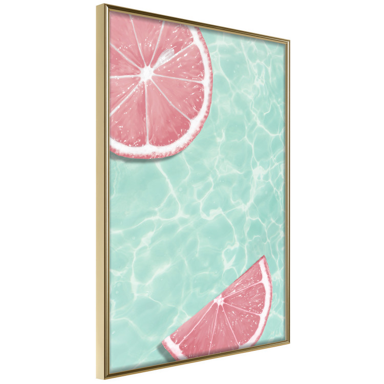 Poster Refreshing Tone - tropical pink fruits floating on water 128023 additionalImage 12