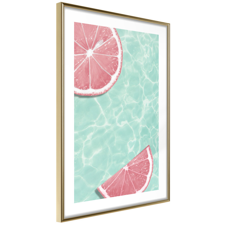Poster Refreshing Tone - tropical pink fruits floating on water 128023 additionalImage 9