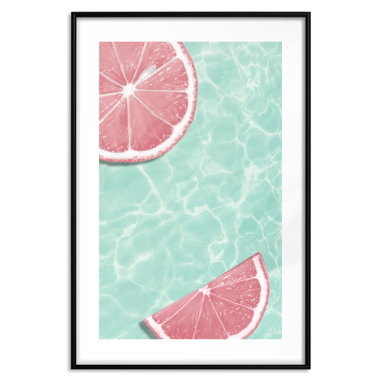 Poster Refreshing Tone - tropical pink fruits floating on water 128023 additionalImage 15