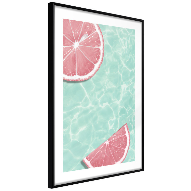 Poster Refreshing Tone - tropical pink fruits floating on water 128023 additionalImage 8