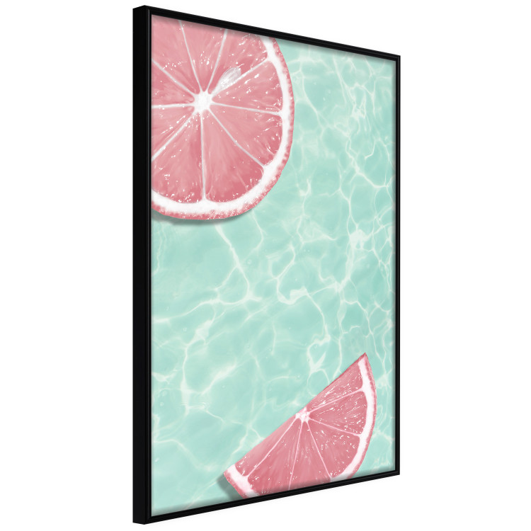 Poster Refreshing Tone - tropical pink fruits floating on water 128023 additionalImage 11