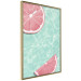 Poster Refreshing Tone - tropical pink fruits floating on water 128023 additionalThumb 12