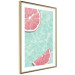 Poster Refreshing Tone - tropical pink fruits floating on water 128023 additionalThumb 9