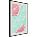 Poster Refreshing Tone - tropical pink fruits floating on water 128023 additionalThumb 2