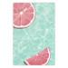 Poster Refreshing Tone - tropical pink fruits floating on water 128023