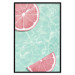 Poster Refreshing Tone - tropical pink fruits floating on water 128023 additionalThumb 18