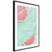 Poster Refreshing Tone - tropical pink fruits floating on water 128023 additionalThumb 8