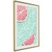 Poster Refreshing Tone - tropical pink fruits floating on water 128023 additionalThumb 3
