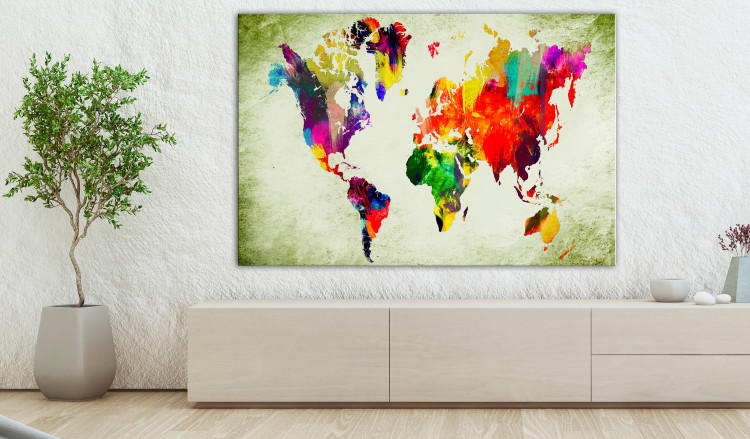 Large canvas print Colourful Continents [Large Format] 128623 additionalImage 5