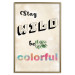 Wall Poster Stay Wild Be Colorful - colorful English text on a beige background 128923 additionalThumb 17