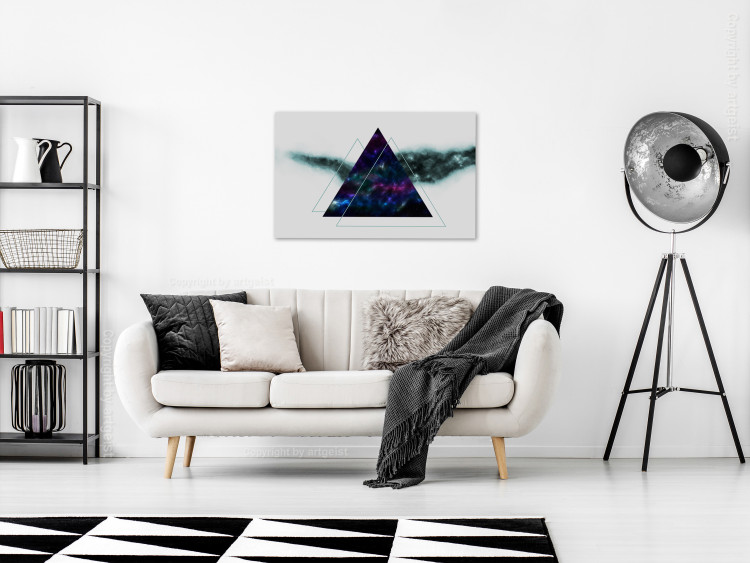 Canvas Print Cosmic Triangles (1-part) wide - triangular abstraction 129123 additionalImage 3