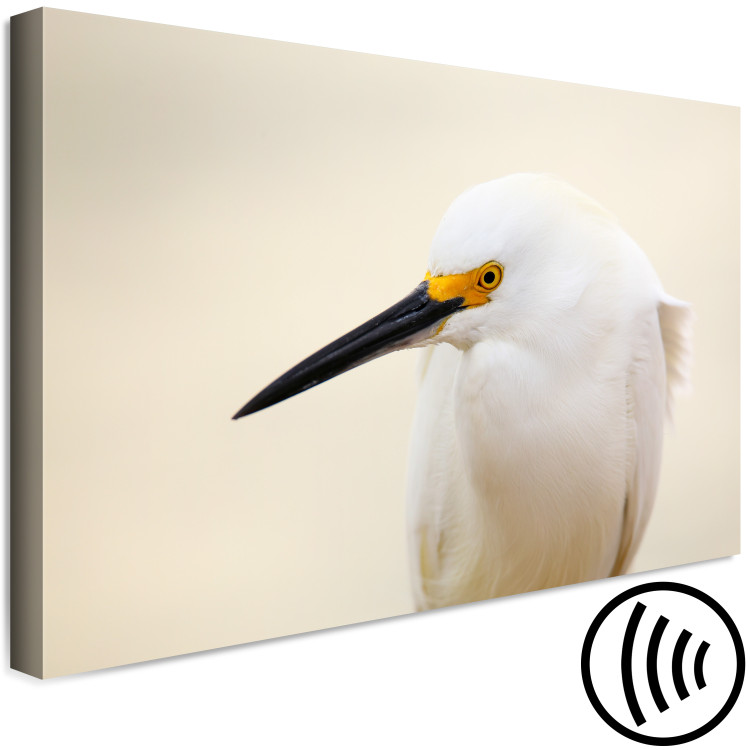 Canvas Snowy Egret (1-piece) Wide - white bird with a yellow element 129823 additionalImage 6