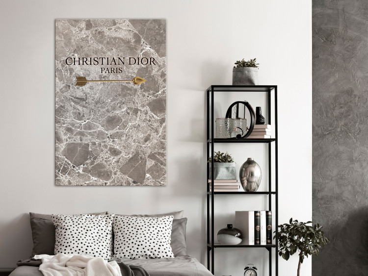 Canvas Print Christian Dior (1-piece) Vertical - fashion brand name on marble 130323 additionalImage 3