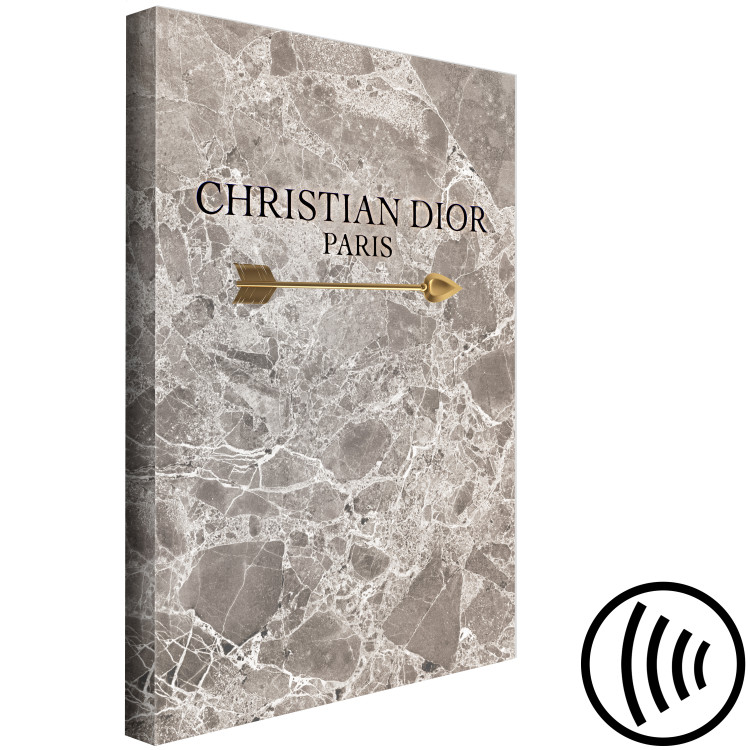 Canvas Print Christian Dior (1-piece) Vertical - fashion brand name on marble 130323 additionalImage 6