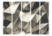 Room Divider Screen Cosmic Silver II (5-piece) - geometric figures in beige 132823 additionalThumb 3