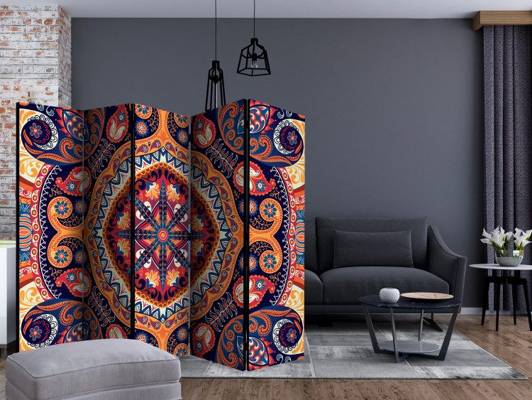 Room Divider Exotic Mosaic II (5-piece) - colorful ethnic pattern with Mandala 132923 additionalImage 4