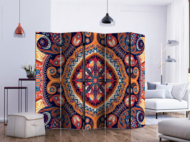 Room Divider Exotic Mosaic II (5-piece) - colorful ethnic pattern with Mandala 132923 additionalImage 2