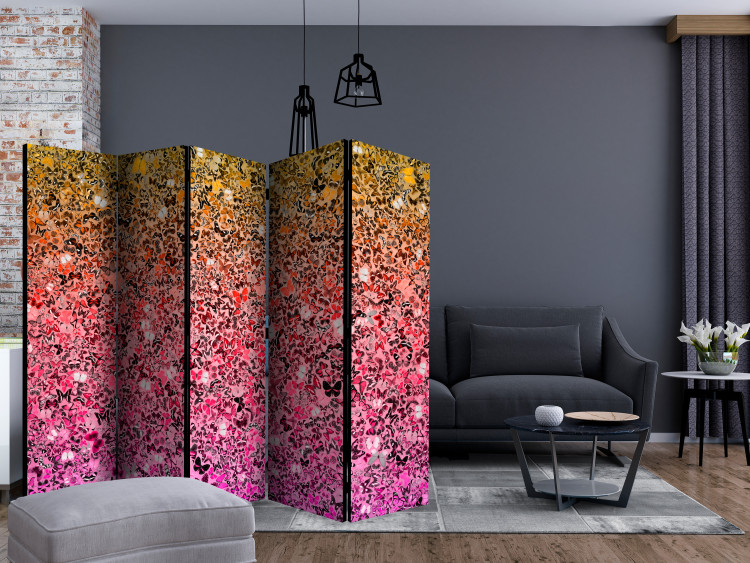 Room Divider Language of Butterflies II (5-piece) - colorful mosaic of winged insects 133323 additionalImage 4