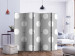 Room Divider Charming Polka Dots II - gray solid texture with multiple white circles 133623 additionalThumb 2