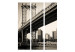 Room Separator Manhattan Bridge, New York - bridge architecture in light sepia hue 133823 additionalThumb 3