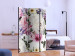 Room Divider Screen Sentimental Garden (3-piece) - colorful flowers on a white background 134323 additionalThumb 2