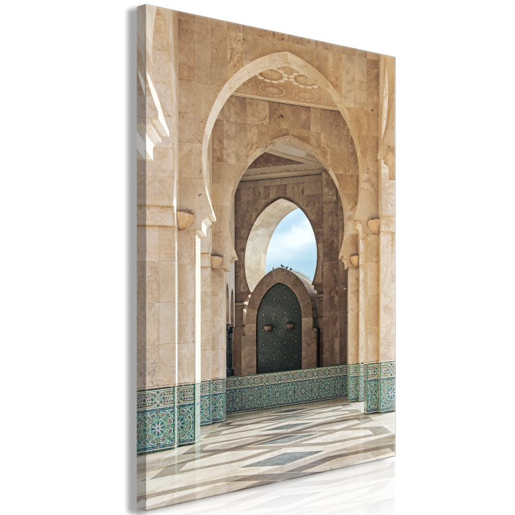 Canvas Stone Arches (1-piece) Vertical - Arab architecture in Morocco 134723 additionalImage 2