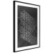 Poster Geometric Greetings - abstract white text on a black background 135023 additionalThumb 8
