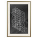 Poster Geometric Greetings - abstract white text on a black background 135023 additionalThumb 20