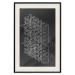 Poster Geometric Greetings - abstract white text on a black background 135023 additionalThumb 19