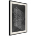 Poster Geometric Greetings - abstract white text on a black background 135023 additionalThumb 2