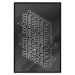 Poster Geometric Greetings - abstract white text on a black background 135023 additionalThumb 18