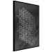 Poster Geometric Greetings - abstract white text on a black background 135023 additionalThumb 13